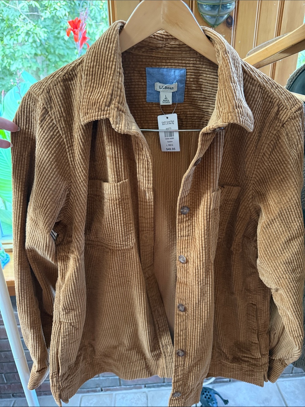 L.L. Bean Corduroy Shirt Jacket in Camel Brown